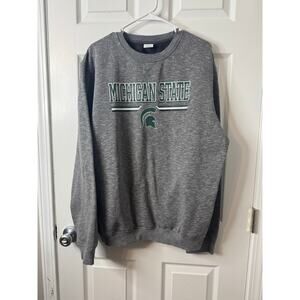 Captivating Michigan State University Spartans Gray Crewneck Sweatshirt Sz: XL